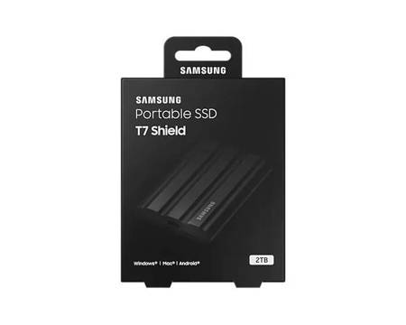 SAMSUNG DYSK SSD T7 SHIELD 2TB USB 3.2, CZARNY