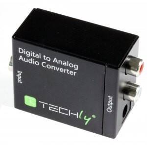 TECHLY KONWERTER CYFROWY TOSLINK SPDIF, COAXIAL AUDIO NA ANALOG STEREO RCA L/R