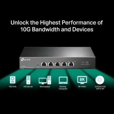 TP-LINK PRZEŁĄCZNIK SX105 SWITCH DESKTOP 5X10GE