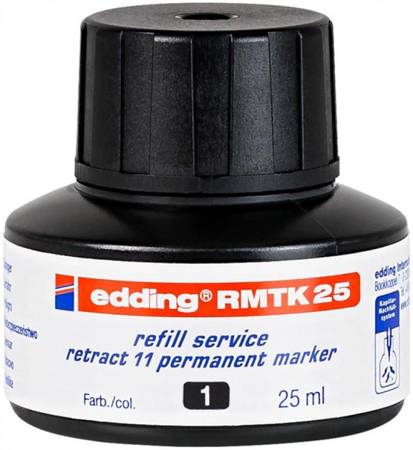 TUSZ DO MARKERÓW PERMANENTNY EDDING RETRACT 11 RMTK 25 CZARNY 25ML