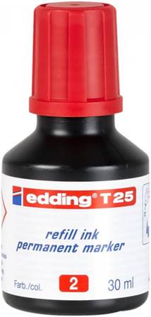 TUSZ DO MARKERÓW PERMANENTNY EDDING T 25 CZERWONY 30ML