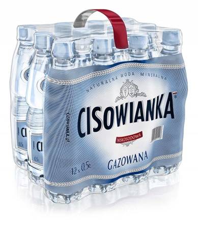 WODA GAZOWANA BUTELKA PLASTIKOWA CISOWIANKA 0,5L