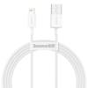 KABEL USB DO LIGHTNING BASEUS SUPERIOR SERIES, 2.4A, 1.5M (BIAŁY)