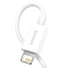 KABEL USB DO LIGHTNING BASEUS SUPERIOR SERIES, 2.4A, 1M (BIAŁY)