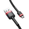 KABEL USB DO MICRO USB BASEUS CAFULE 2.4A 1M (CZERWONO-CZARNY)