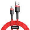 KABEL USB DO MICRO USB BASEUS CAFULE 2.4A 1M (CZERWONY)