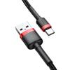 KABEL USB DO USB-C BASEUS CAFULE 2A 3M (CZERWONO-CZARNY)